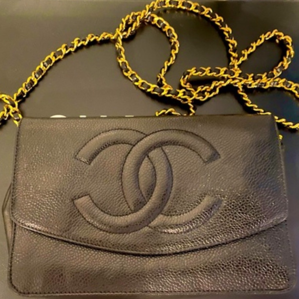 Chanel CC Timeless Caviar Wallet
